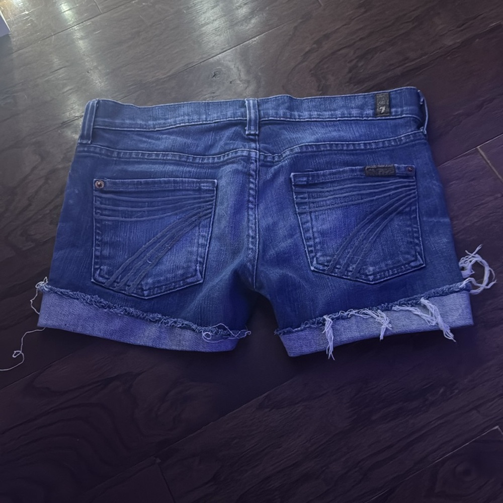 7 for all mankind jean shorts dojo pocket